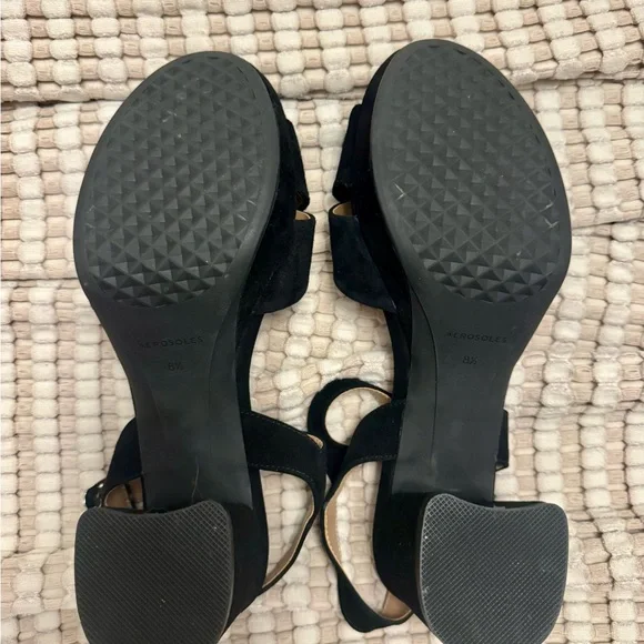 Aerosoles Cosmos Black Women's Platform Sandals - Picture 3 of 8